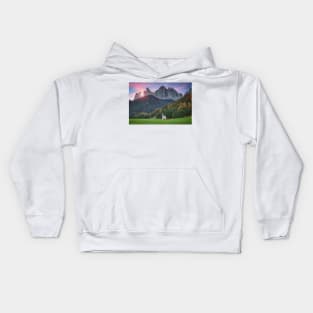 Beautiful Dolomites Vector Painting Kids Hoodie